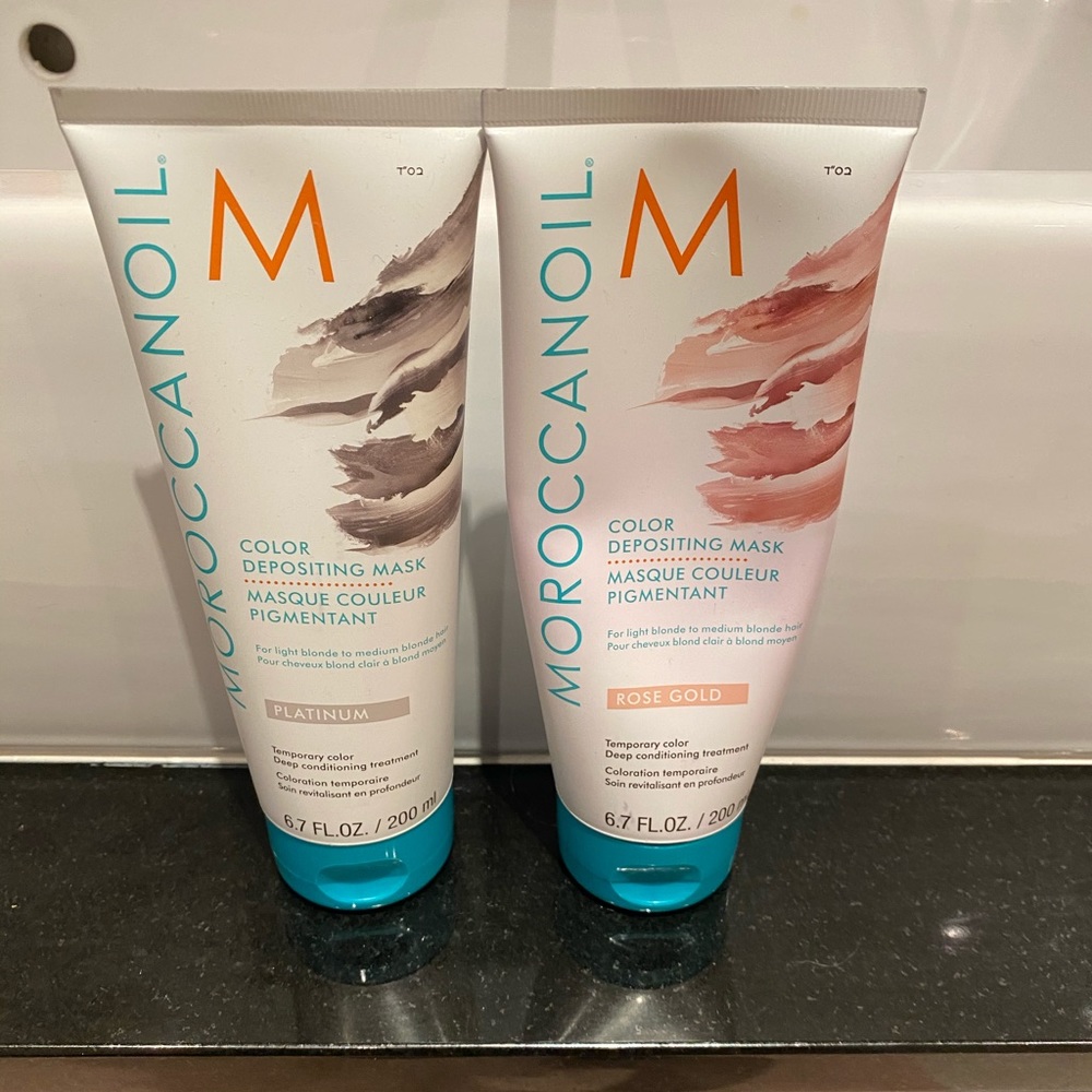 Moroccanoil color depositing mask- platinum & rose